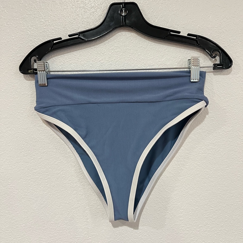 LainSnow Blue and White Bikini Bottom